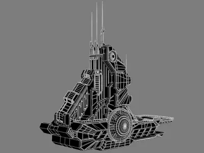 Halo Sci-Fi Building 3D model