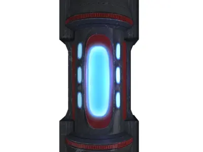 Force field generator 10 sci-fi Low-poly 3D model
