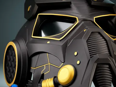 Post-apocalypse Sci-fi Cosplay Mask 3D print model