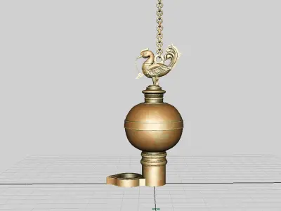 oil lamp 3D model 7