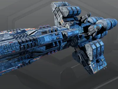 SF Dreadnought 2E Low-poly 3D model