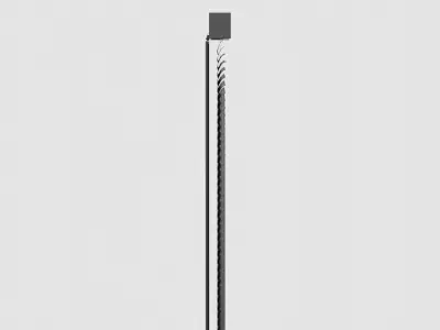 Black PVC Blinds 45x150cm 3D model