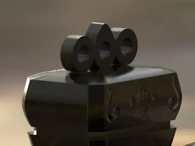 Divit door handle Low-poly 3D model