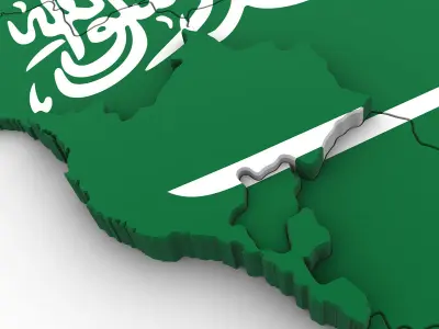 3D Political Map of Saudi Arabia 3D model