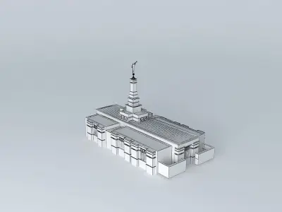 LDS. Templo Mormon, Perth Australia .106 th. operating Temple. Free 3D model