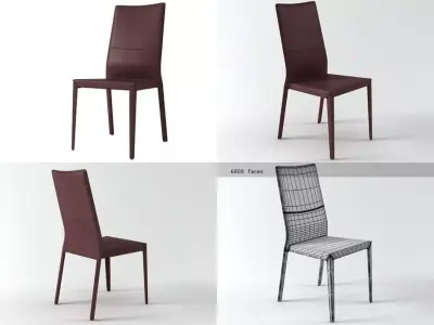 Margot four different chairs 3D model