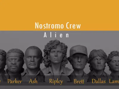 Alien 1979 - Nostromo crew 3D Model Pack