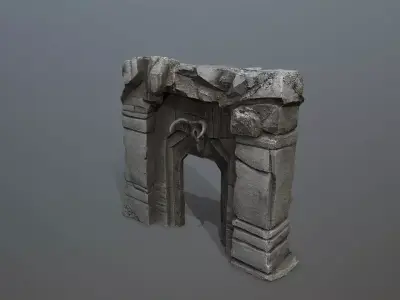 old gate Low-poly 3D model buy