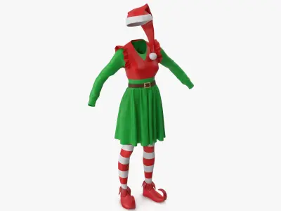  Christmas Elf Costume Female 