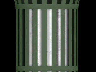 Trash can Low-poly 3D model