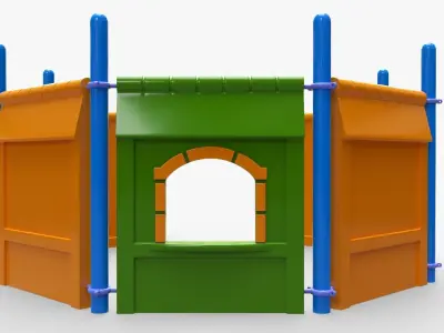 Kids outdoor playground 01 3D model