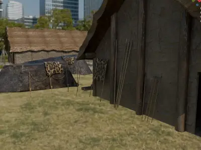 Prehistoric village BIG 3D model