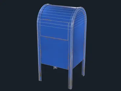 Mailbox mail box Low-poly 3D model