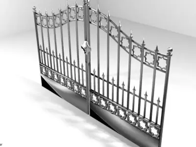 Steel Door Gate Type 4 3D model