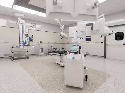 MEDICAL SPACES-SURGICAL OPERATION ROOM Low-poly 3D model