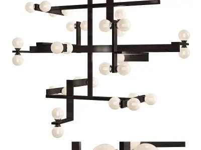 Chandeliers 3d models Collection 10 models Low-poly 3D model 2