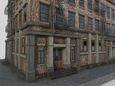  2-10 Old New york buildings Industrial 1930  3D model