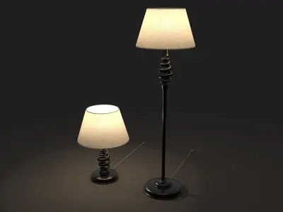 Rigged Lamp Model 3D model