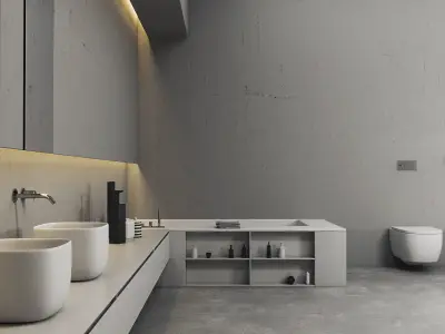 Bathroom furniture set Piana 2 3D model