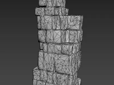 Low poly Mayan Inca Ruin Temple Modular Pack Low-poly 3D model