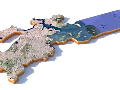 Boston City Massachusetts USA 3D model