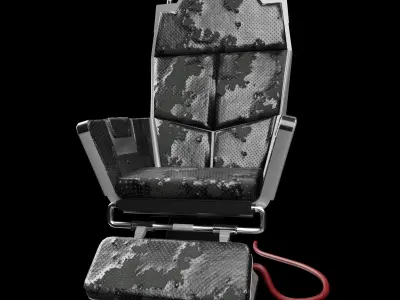 Sci-Fi Electronic Lab Chair Low-poly 3D model