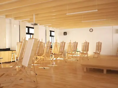 Painting Studio 3D model