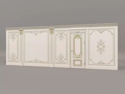 Wall Molding in Classic French style 38 3D model