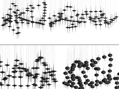 Rain chandelier 3D model