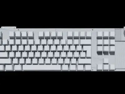 keyboard computer with lights Free 3D model