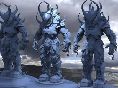 Minotaur sci fi design 3D model