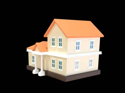 House  Low Poly 3D Model 3D model