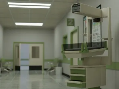 A meticulously designed hospital 3D model