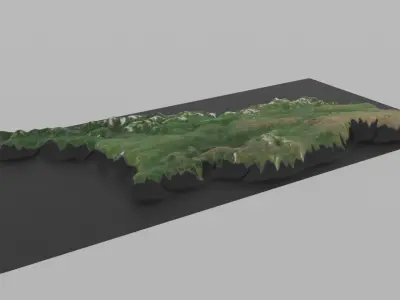 Georgia Map Country Low-poly 3D model