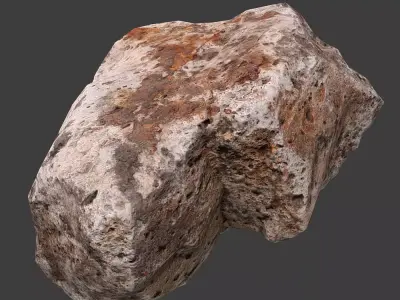 Cinder Debris Low-poly 3D model