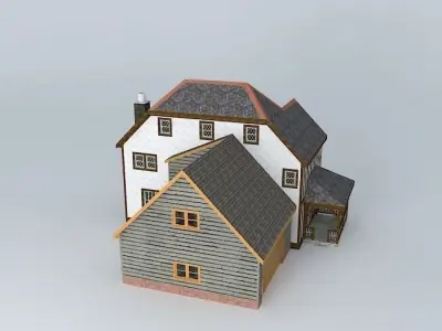 Timber Framed House Free 3D model