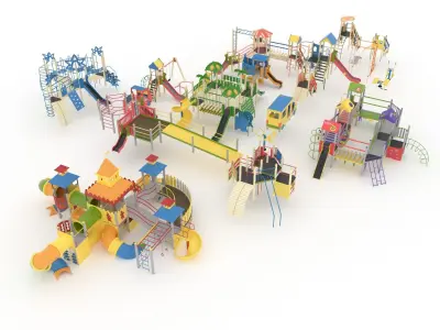 Collection playground for kids 3D model