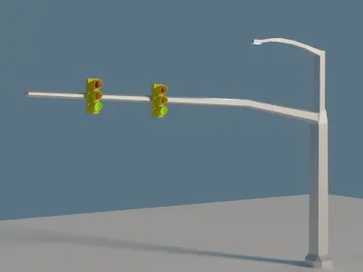 Traffic Light Free low-poly 3D model
