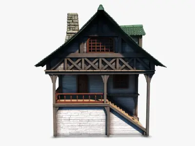 Cottage 11 Low-poly 3D model