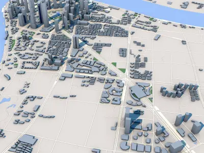 Shanghai City China 3D model