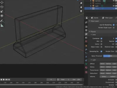Cement Barricade Low-poly 3D model