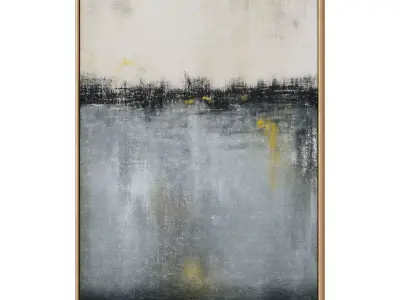 Set of 3 Abstract Paintings in Frames 3D model 108