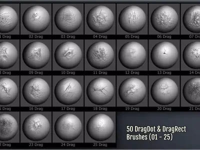 Construction Surface Maker 375 ZBrush brushes and 75 alphas Texture