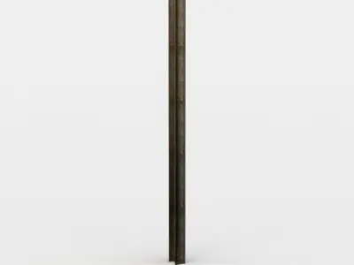 Metal beam Low-poly 3D model
