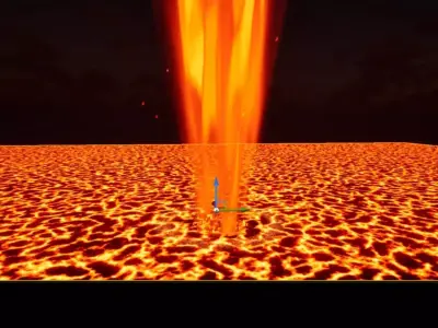 Unreal Engine 5 Stunning Lava Eruptions with Niagara animation  Low-poly 3D model