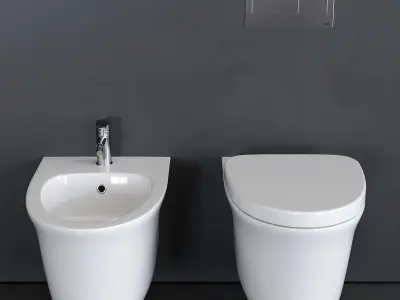 Noken Hotels Wall-Hung WC Low-poly 3D model