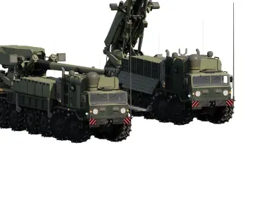 Russian self-propelled artillery system 3D model