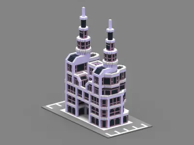 House Voxel - 31 Low-poly 3D model