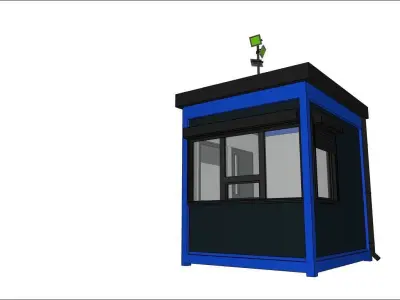 container guard booth 250cm x 250 cm  many formats 3D model
