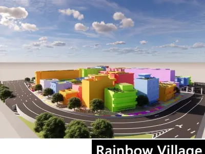 Rainbow Village Landscape Design Model from Shenzhen Yantian 3D model